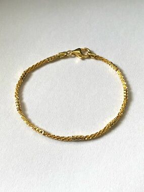Bronze Milor Italy Gold Plated Textured Bracelet